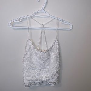 white lace tank